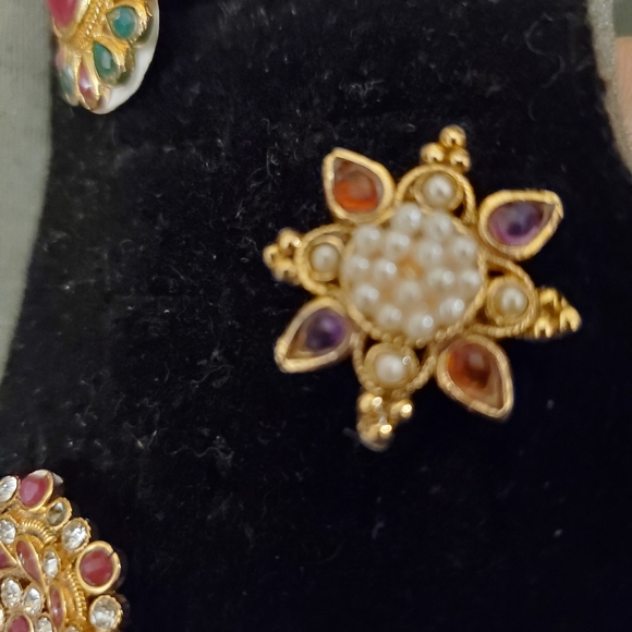 Lot of 10 gold filled large india inspired toe hand rings adjustable - Picture 3 of 9